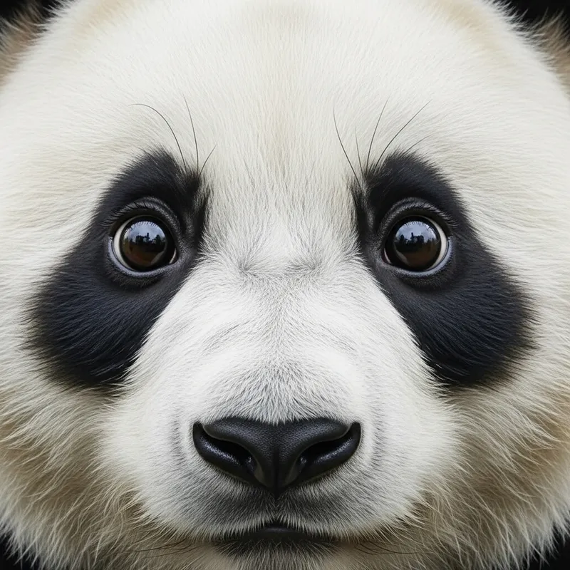 Super Realistic Panda Eyes - Hyper-Realistic Depiction