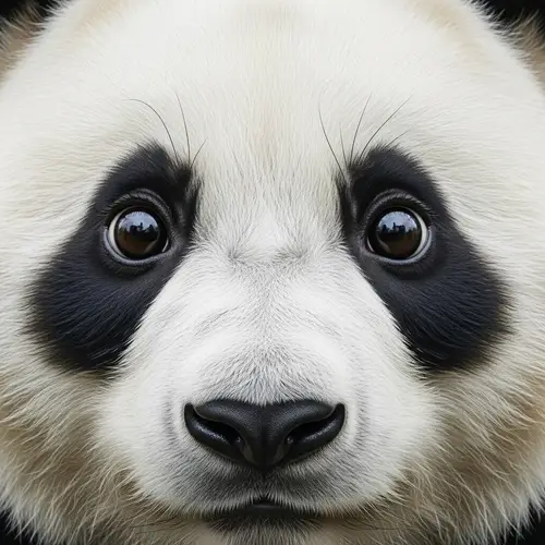 Hyper-Realistic Panda Eyes Depiction
