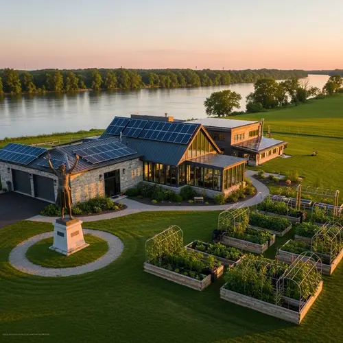 Sustainable 20-Acre Homestead with Empowerment Statue & Glass House