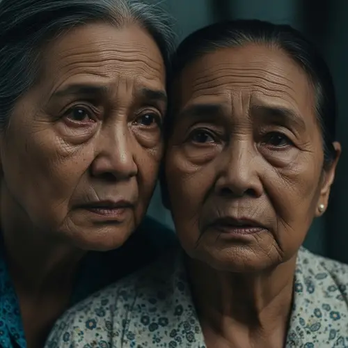 Elderly Asian Woman's Painful Journey Through World War II Remembrance