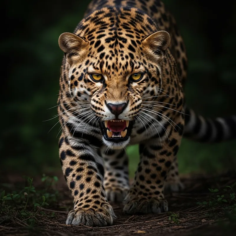 Depredador: Silent Hunter in Natural Jungle Habitat