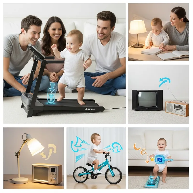 Family Life: Baby Generating Energy in Everyday Scene Family Life: Baby Generating Energy in Everyday Scene