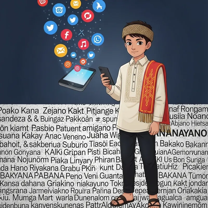 Modern Filipino Boy in Social Media Scene