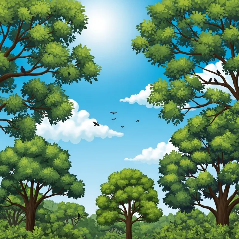 Bird's Eye View of Park Canopy