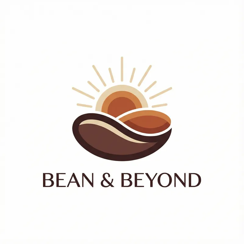 Elegant Logo Design for Bean & Beyond Coffee Shop Elegant Logo Design for Bean & Beyond Coffee Shop