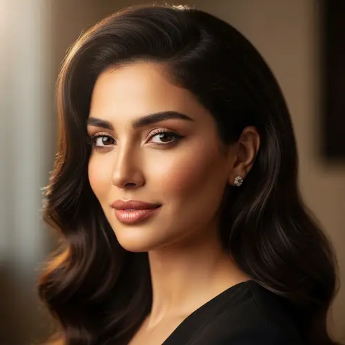 Radiant Middle-Eastern Woman: Flawless Hair & Skin | Confidence in her Mid-30s