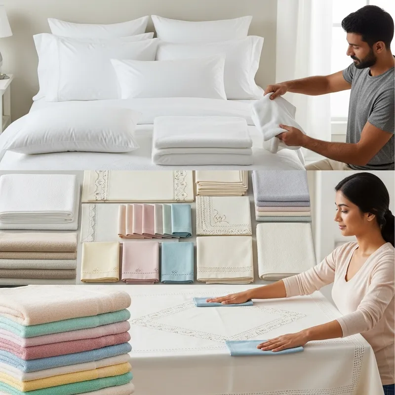 Traditional Linen Collection: Bed Sheets, Towels & Tablecloths
