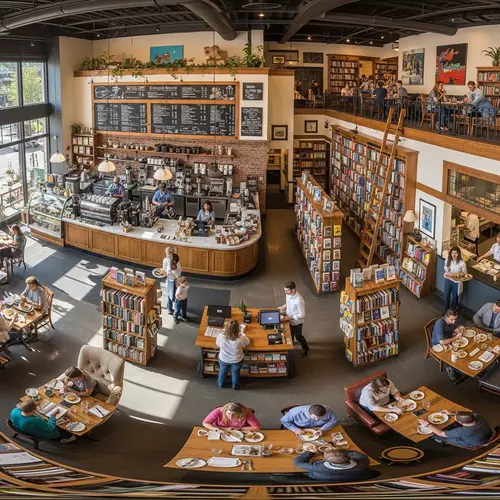 Immersive 360-Degree View of a Vibrant Establishment