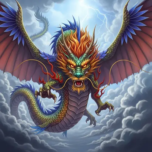 Majestic Asian Dragon in Radiant Colors | Powerful Dragon Imagery