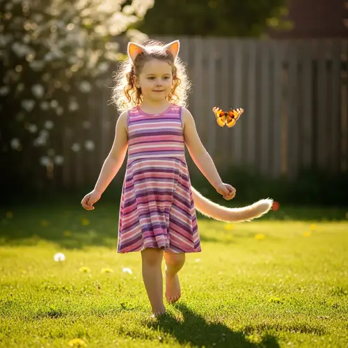 Adorable Girl Cat: Playful and Cute