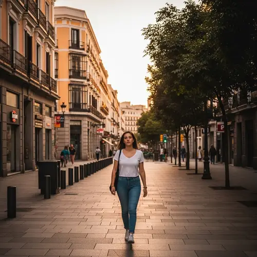 Young Woman Walking Solo in Madrid | 19 Years Old