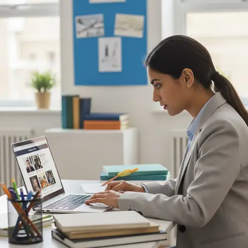 Professional South Asian Female Teacher in Engaging Training Course