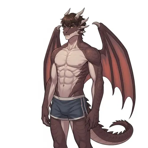 Dragon Demi-Human Male Character in 4K Resolution