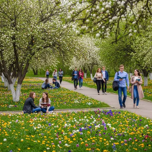 Spring at Michurinsk State Agrarian University - Vibrant Scenery and Serene Atmosphere