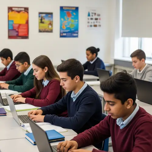 Diverse School Students Engaged in Studies | Classroom Learning