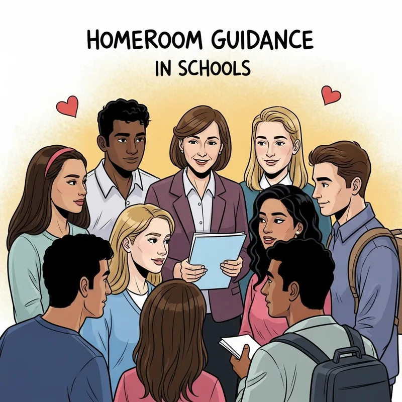 Homeroom Guidance Illustration: Unity & Support with Diverse Students