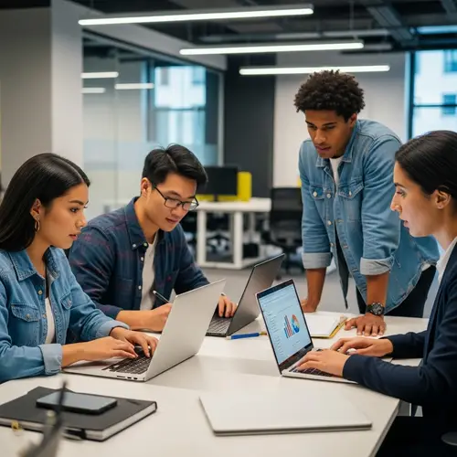Diverse Group of Students Engaged in Collaborative Learning Session