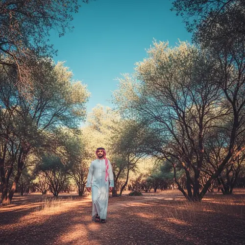Serene Stroll Through a Vibrant Forest