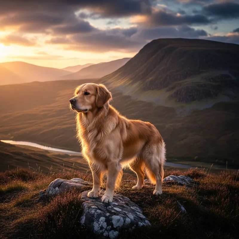 Dog in the Hills - Picturesque Scenery