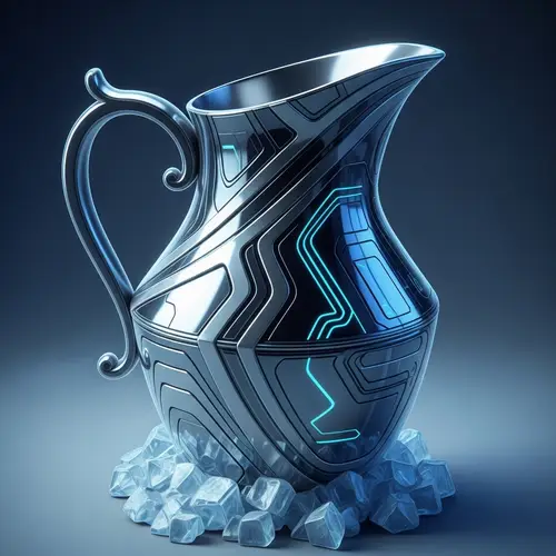 Unique & Intricately Designed Pitcher | Futuristic Patterns & Metallic Sheen