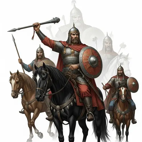 Russian Fairy Tale Bogatyrs: Dobrynya Nikitich, Ilya Muromets, Alyosha Popovich