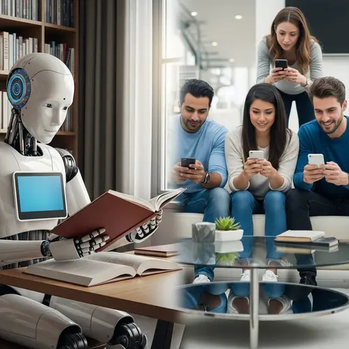Modern Robot Studying in Cozy Room vs Diverse Humans in Digital World