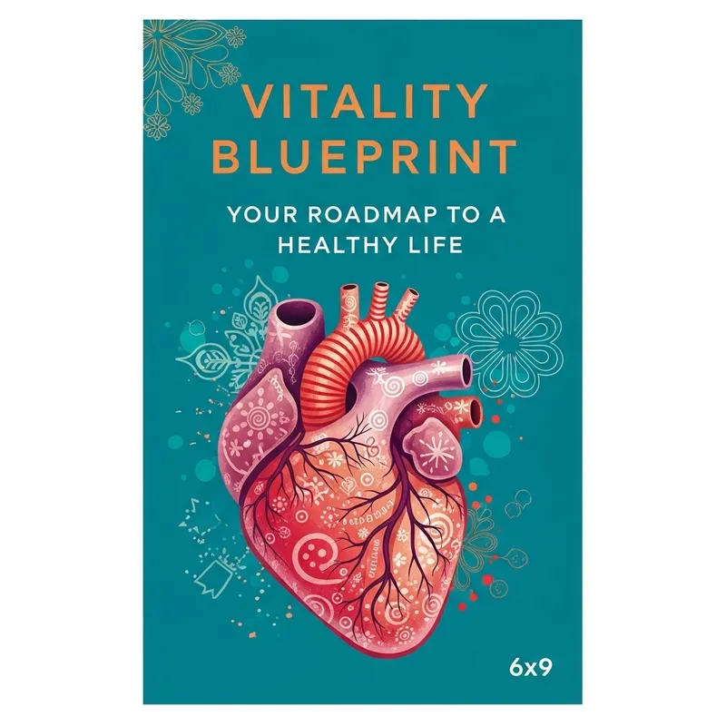 Vitality Blueprint: Heart Health Book Cover Design