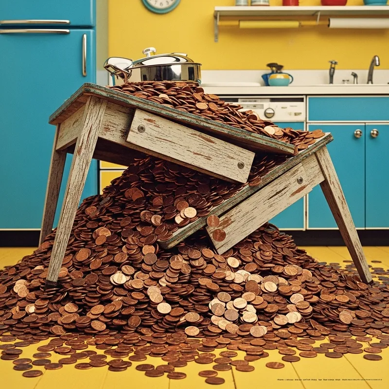 1960's Retro Kitchen with Lincoln Pennies