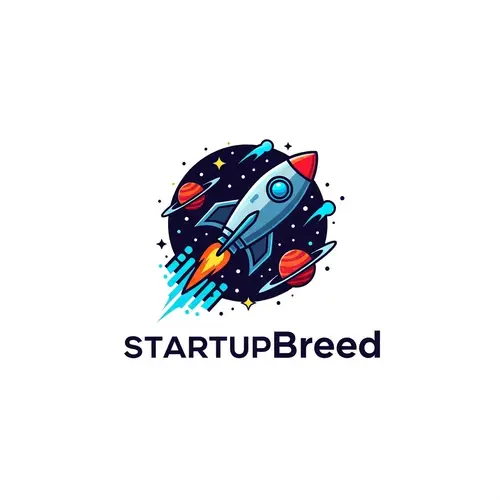 Futuristic Logo Design for StartupBreed | Vector Illustration