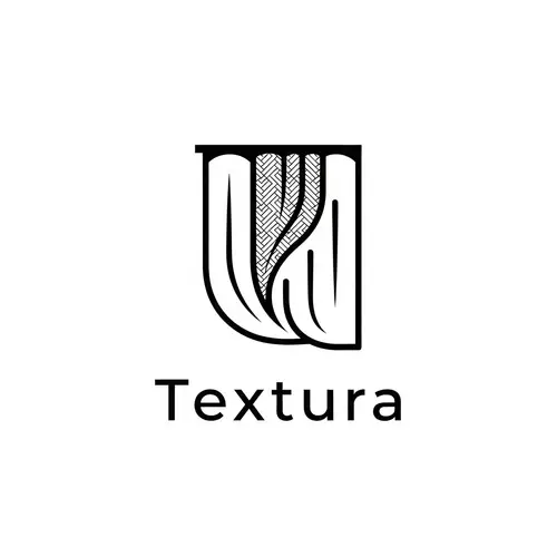 Modern Black and White Minimalist Curtain & Textile Logo Design