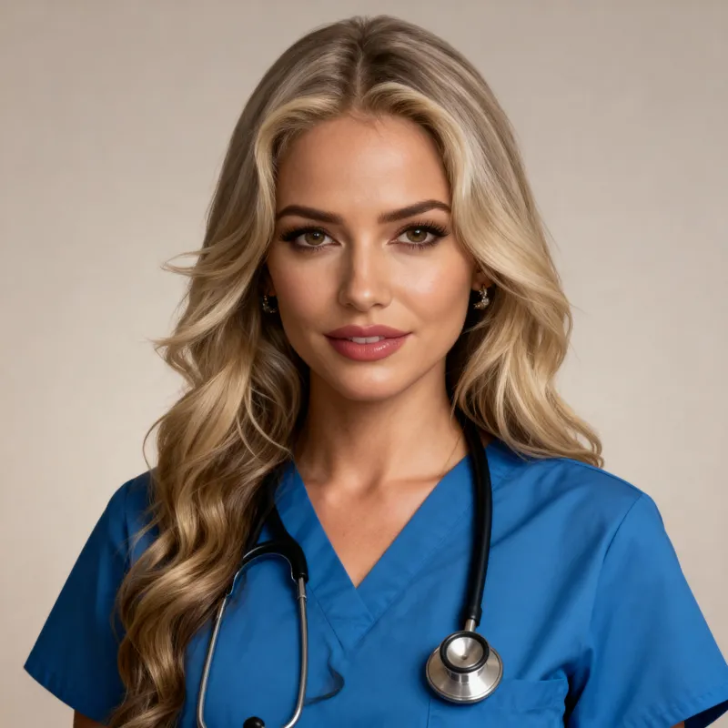 Ultra-Realistic Nursing Headshot with Stethoscope