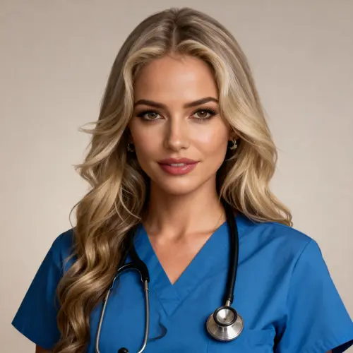 Ultra-Realistic Nursing Headshot with Stethoscope