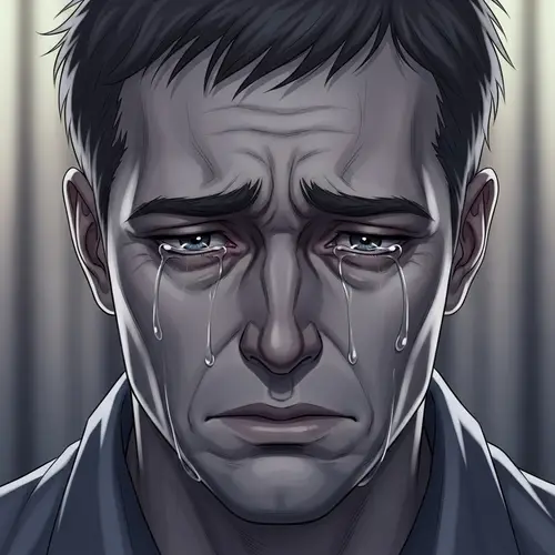 Melancholic Man Illustration | Emotional Pain and Sorrow