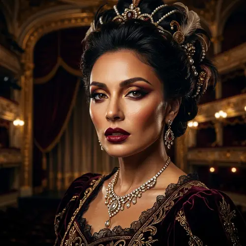 Dramatic Opera Singer Headshot Portrait