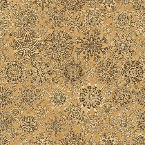 Intricately Designed Snowflake Pattern Print for Winter and Holidays