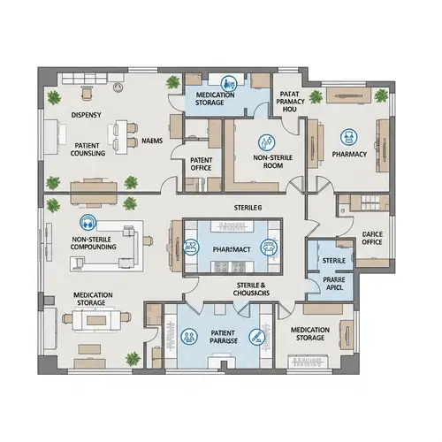 Hospital Pharmacy Floor Plan | Efficient & Modern Design