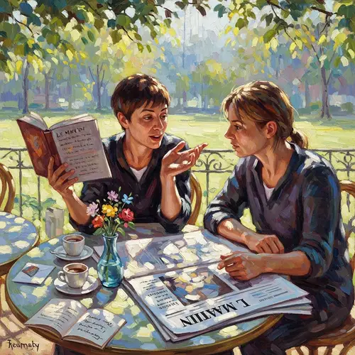 Impressionistic Style Painting of Textual Content