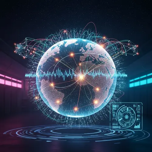 Global Network Visualization | Data Flowing Across Continents