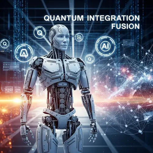 Advanced Robot in Quantum AI Fusion - High-Tech Development Lab