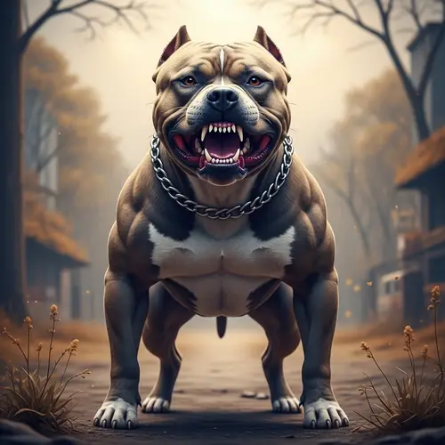 Fierce Pitbull Dog | Dominating Powerful Presence