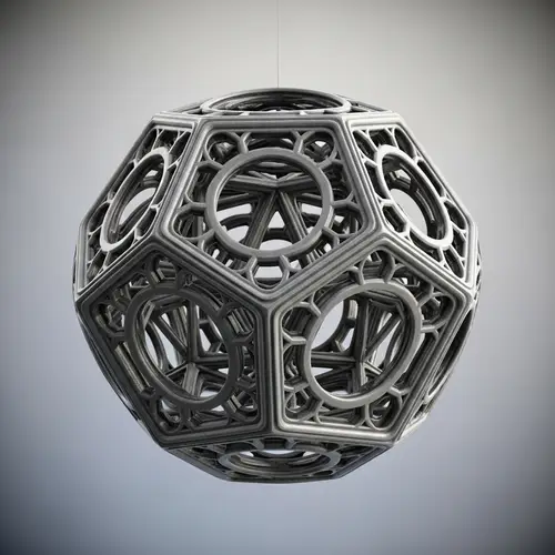Polyhedron Drawing Example - Intricate Geometric Shape