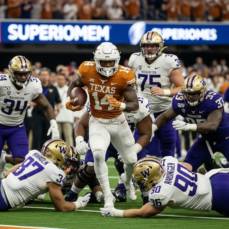 Intense Championship Game: Texas Longhorns vs Washington Huskies