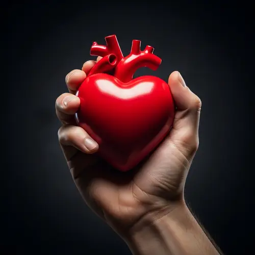 Red Heart in Darkness: A Symbol of Hope