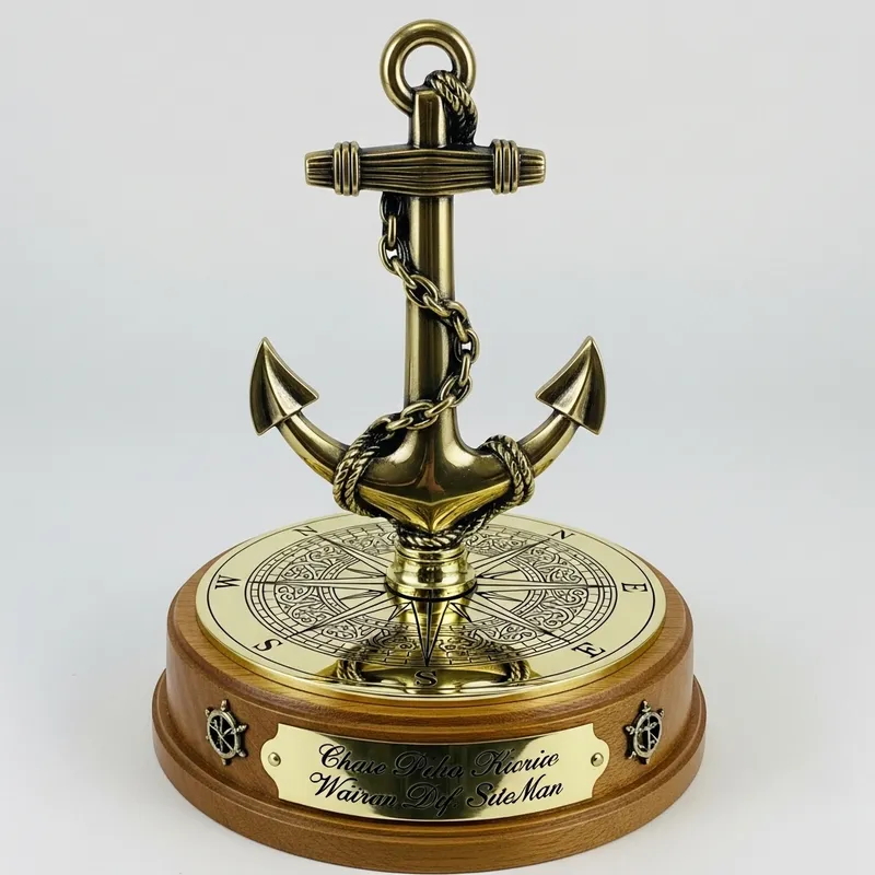 Anchor and Compass Trophy Design | Nautical Theme Craftmanship Anchor and Compass Trophy Design | Nautical Theme Craftmanship