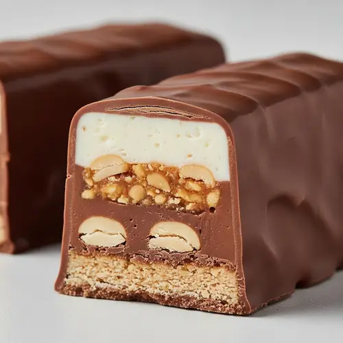 Luxury Chocolate Bar with Creamy White Filling and Peanuts