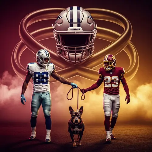 8K Detailed Image: Dallas Cowboys vs. Washington Commanders Football Players