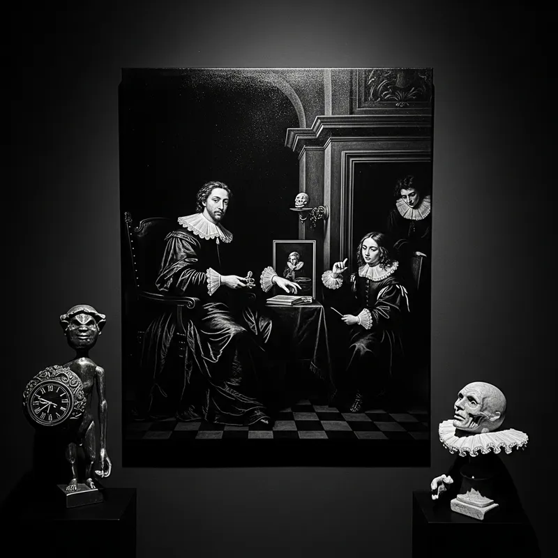Intriguing Black 17th Century Art Piece