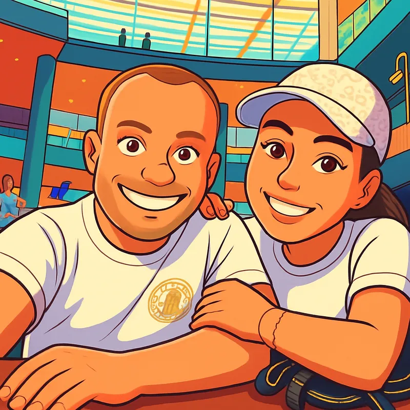 Vibrant Cartoon Art with a Friendly Expression