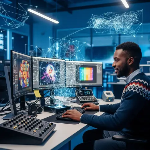 Portrait of Employee in Digital Design Lab