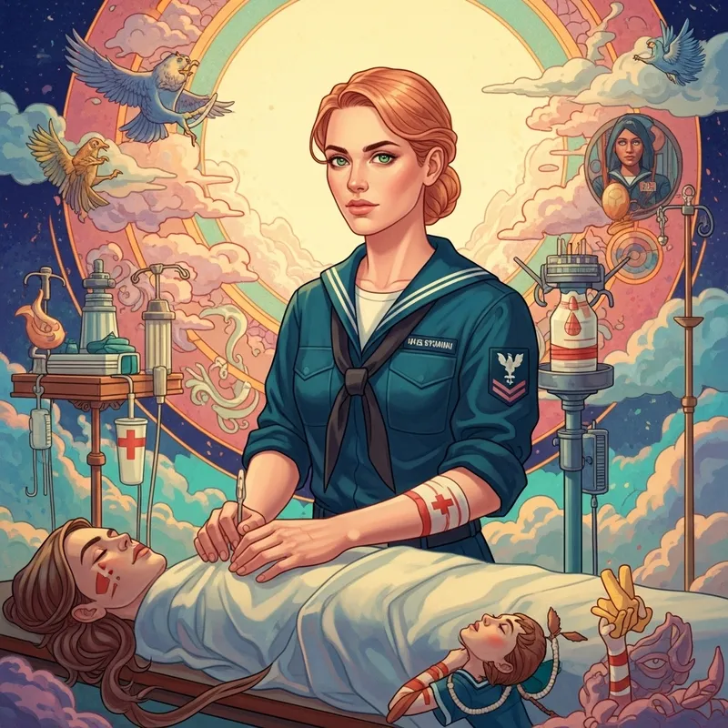 Vibrant Navy Hospital Corpsman with Grit and Grace